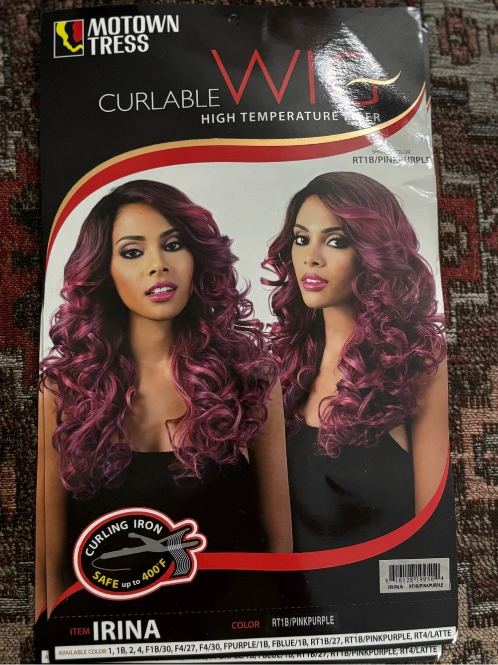 Black to Purple Pink Ombre Wavy Lace Front Wig
